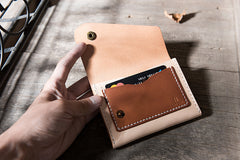Handmade Leather Mens Cool billfold Wallet Card Holder Small Card Slim Wallets for Men
