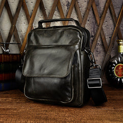 Cool Mens Leather Small Messenger Bag Vintage CrossBody Bag Handbags Shoulder Bag For Men - iwalletsmen