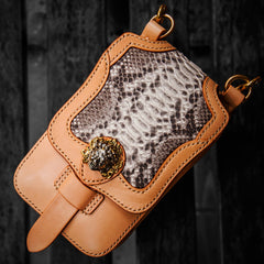 Handmade Biker Leather Belt Pouch Mens Cases Waist Bag Hip Pack Belt Bag Fanny Pack Bumbag for Men