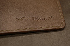 Handmade Leather Tooled Death Metal Mens billfold Wallet Cool Leather Wallet Slim Wallet for Men