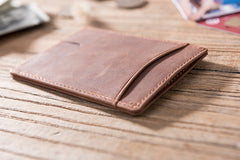 Handmade Leather Mens Cool billfold Wallet Card Holder Small Card Slim Wallets for Men