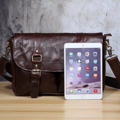 Genuine Leather Mens Cool Messenger Bag Chest Bag Bike Bag Cycling Bag for men