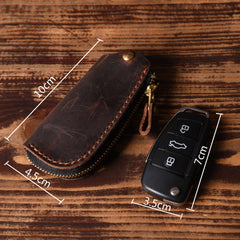 Handmade Leather Mens Cool Car Key Wallet Car Key Holder Car Key Case for Men