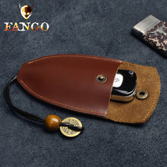 Handmade Leather Floral Mens Cool Car Key Wallet Coin Wallet Pouch Car KeyChain for Men