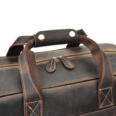 Genuine Leather Mens Cool Weekender Bag Travel Bag Duffle Bags Overnight Bag Holdall Bag for men