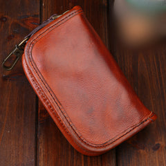 Genuine Leather Mens Cool Key Wallet Car Key Holder Car Key Case for Camel Men