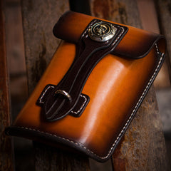 Handmade Biker Leather Belt Pouch Mens Cases Waist Bag Hip Pack Belt Bag Fanny Pack Bumbag for Men