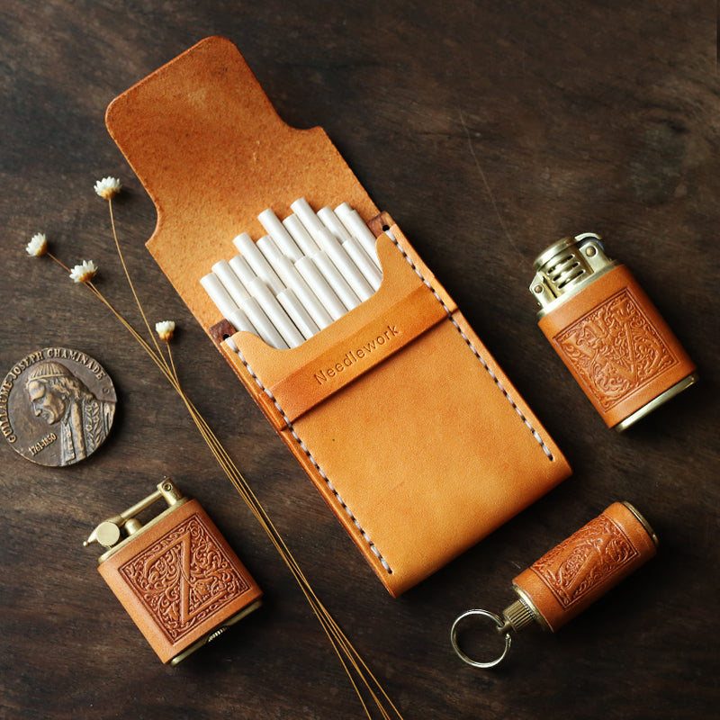 women's cigarette holder Pink Leather Flask With Case style portrayal of a woman holding a cigarette holder gracefully Victoria Von Hagen Holding A
