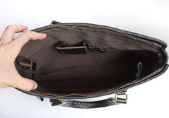 Genuine Leather Mens Cool Messenger Bag Briefcase Chest Bag Bike Bag Cycling Bag for men