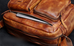 Genuine Leather Mens Cool Messenger Bag Chest Bag Bike Bag Cycling Bag for men