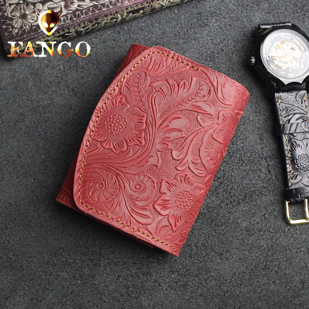 Red Wallet for Keys Mens key holder wallet​ Key Wallet Car Key Wallet Trifold Key Wallet Holder Key Case Wallet