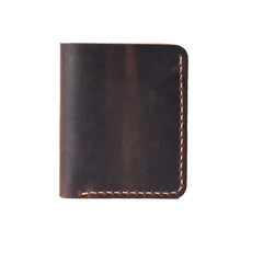 Handmade Leather Mens Cool Slim Leather Wallet Men Small Wallets Bifold for Men - iwalletsmen