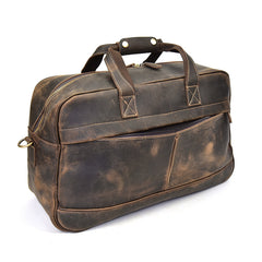 Genuine Leather Mens Cool Weekender Bag Travel Bag Duffle Bags Overnight Bag Holdall Bag for men