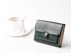 Handmade Leather Mens Cool billfold Wallet Card Holder Small Card Wallets for Men Women