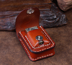 Cool Leather Mens Engraved Tiger Cigarette Holder Cases lighter Holder for Men - iwalletsmen