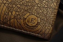 Handmade Leather Tooled Diablo3 Mens billfold Wallet Cool Leather Wallet Slim Wallet for Men