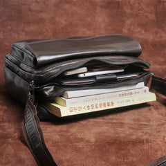 Handmade Leather Mens Cool Messenger Bag Chest Bag Bike Bag Cycling Bag for men