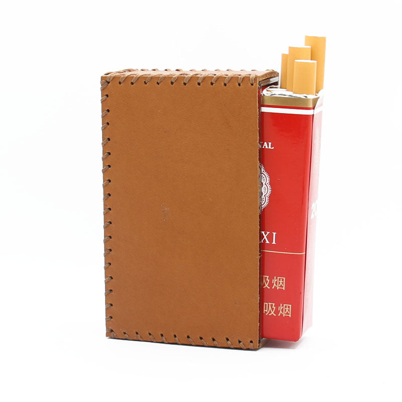Handmade Brown Leather Cigarette Holder Mens Cool Cigarette Holder Case for Men - iwalletsmen