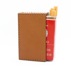 Handmade Brown Leather Cigarette Holder Mens Cool Cigarette Holder Case for Men - iwalletsmen