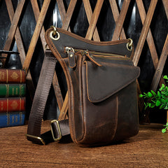 Leather Belt Pouch Mens Small Cases Waist Bag Hip Pack Belt Bag Fanny Pack Bumbag for Men
