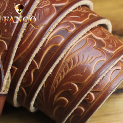 Handmade Genuine Leather Mens Leather Men Brown Black Belt for Men Cool Leather Belt