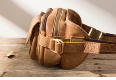 Leather Mens FANNY PACK MENS WAIST BAG HIP PACK BELT BAG FOR MEN - iwalletsmen