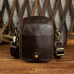 Leather Belt Pouch Mens Small Cases Waist Bag Hip Pack Belt Bag Fanny Pack Bumbag for Men
