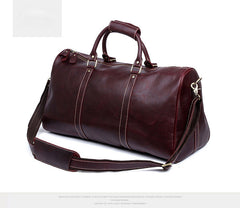 Genuine Leather Mens Cool Weekender Bag Travel Bag Duffle Bags Overnight Bag Holdall Bag for men