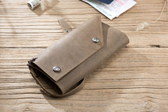 Handmade Leather Mens Cool Long  Chain Wallet Phone Biker Trucker Wristlet Wallet
