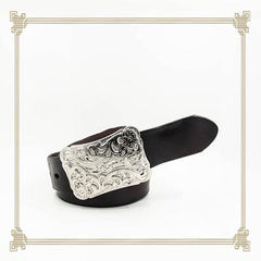 Handmade Leather Genuine Chinese Floral Mens Cool Men Biker Trucker Leather Belt