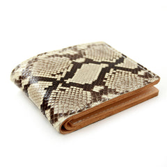 [On Sale] Cool Handmade Mens Billfold Wallet Black Snake Skin Small Wallet Slim Wallet billfold Wallet - iwalletsmen