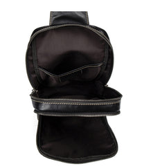 Leather Mens Cool Sling Bag Crossbody Bag Chest Bag for men