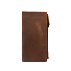 Handmade Leather Mens Cool Long Leather Wallet Card Clutch Wallet for Men - iwalletsmen