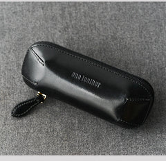 Cool Leather Mens Leather Tobacco Pipe Case Zipper Tobacco Pipe Case for Men - iwalletsmen