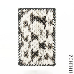 Cool Handmade Leather Snake Mens White Engraved Cigarette Holder Case for Men - iwalletsmen