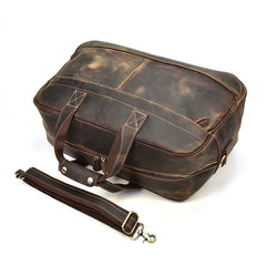 Genuine Leather Mens Cool Weekender Bag Travel Bag Duffle Bags Overnight Bag Holdall Bag for men