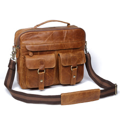 Genuine Leather Mens Cool Messenger Bag Chest Bag Bike Bag Cycling Bag for men