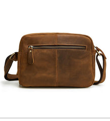 Vintage Cool Leather Mens Messenger Bags Shoulder Bag Cool CrossBody Bags For Men - iwalletsmen