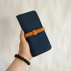 [On Sale] Handmade Vintage Mens Leather Long Wallet Cool Long Wallet for Men - iwalletsmen