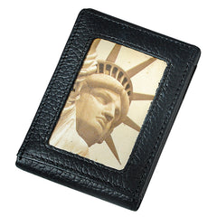 Handmade Leather Mens Cool Slim Leather Wallet Card Wallet Holders Men Small Wallets Bifold for Men