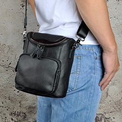 Leather Belt Pouch Mens Small Cases Waist Bag Hip Pack Belt Bag Fanny Pack Bumbag for Men