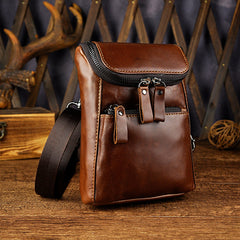 Leather Belt Pouch Mens Small Cases Waist Bag Hip Pack Belt Bag Fanny Pack Bumbag for Men