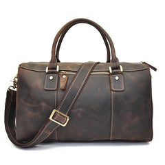 Genuine Leather Mens Cool Weekender Bag Travel Bag Duffle Bags Overnight Bag Holdall Bag for men