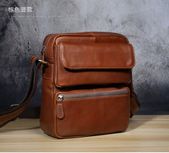 Genuine Leather Mens Cool Messenger Bag Chest Bag Bike Bag Cycling Bag for men