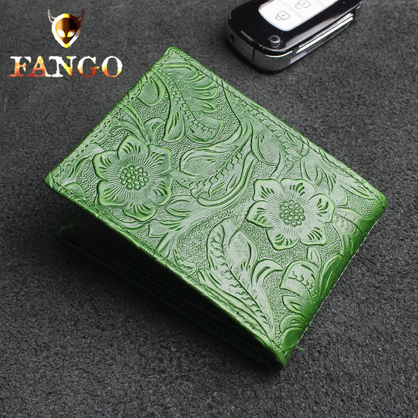slim wallet with id window​ Green Leather ID Holder Wallet Womens ID Card Holder Wallet Floral Wallet with ID Window 