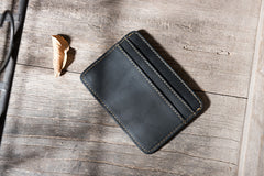 Handmade Leather Mens Cool billfold Wallet Card Holder Small Card Slim Wallets for Men - iwalletsmen