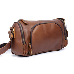 Genuine Leather Mens Messenger Bag Cool Weekender Bag Travel Bag Duffle Bags Overnight Bag Holdall Bag for men