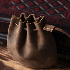 MINI Leather Drawstring Coin Pouch Medieval Pouch Medieval Coin Pouch Renaissance Costume Accessories LARP - iwalletsmen