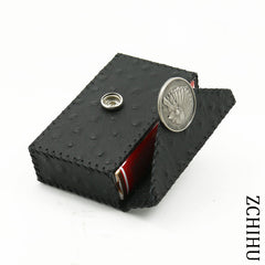 Cool Handmade Leather Mens Black Indian Cigarette Holder Case for Men - iwalletsmen