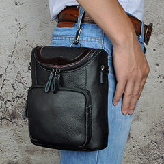 Leather Belt Pouch Mens Small Cases Waist Bag Hip Pack Belt Bag Fanny Pack Bumbag for Men
